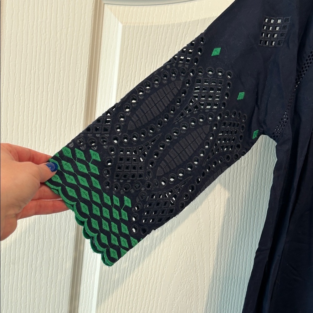 J. Crew Navy and Green Maxi Dress - Picture 3 of 4